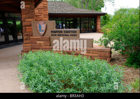 Visitor Center Mount Zion Nationalpark, Utah Stockfoto