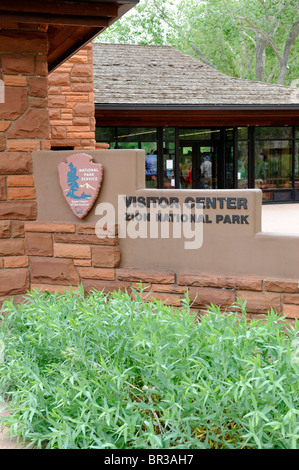 Visitor Center Mount Zion Nationalpark, Utah Stockfoto