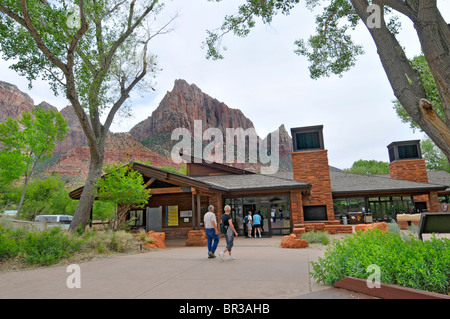 Visitor Center Mount Zion Nationalpark, Utah Stockfoto