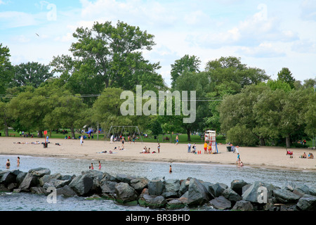 Badestrand am Toronto Centre und Ward Island, Teil von Toronto Parks Department, Toronto, Ontario; Kanada Stockfoto