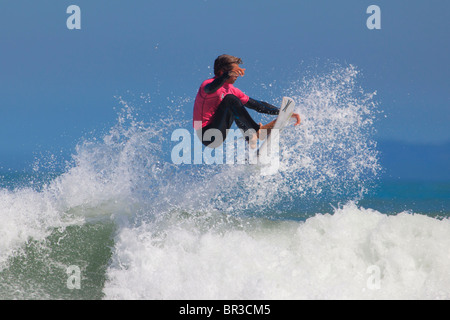 Wolfalley Luft aus Surf Contest in Strand, Kapstadt, Südafrika Stockfoto