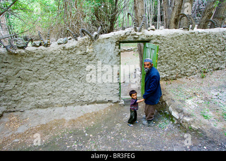 Ismaili Schrein des Shoh Isomuddin im Dorf Ptup im Wakhan-Valley-Tadschikistan Stockfoto