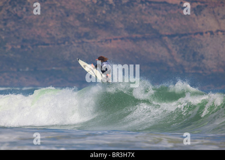 Wolfalley Luft aus Surf Contest in Strand, Kapstadt, Südafrika Stockfoto