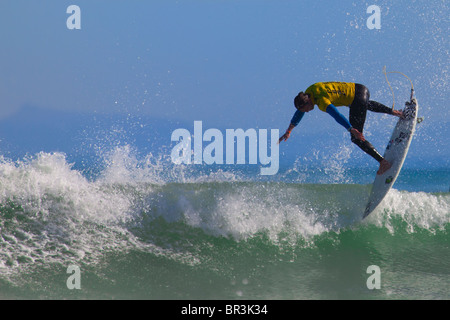 Wolfalley Luft aus Surf Contest in Strand, Kapstadt, Südafrika Stockfoto