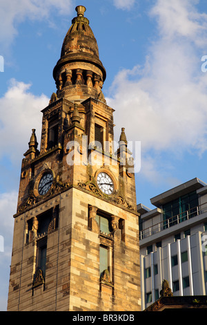 St. Vincent Street Church Turm entworfen vom Architekten Alexander Greek Thomson, St. Vincent Street, Glasgow, Schottland, Großbritannien Stockfoto