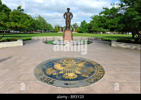 Dwight D Eisenhower Champion des Friedens Statue Abiliene Kansas Stockfoto