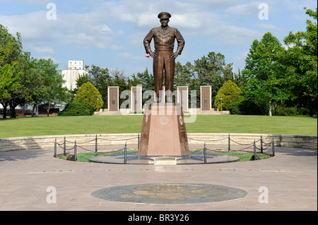 Dwight D Eisenhower Champion des Friedens Statue Abiliene Kansas Stockfoto