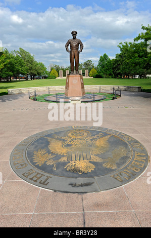 Dwight D Eisenhower Champion des Friedens Statue Abiliene Kansas Stockfoto