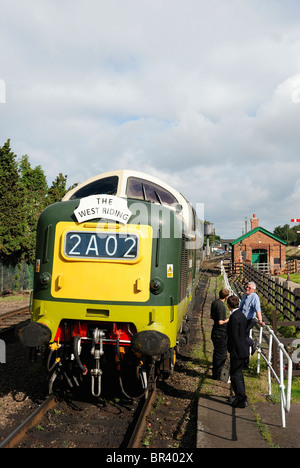 Alycidon deltic Diesellok am großen Hauptbahnhof Loughborough England uk Stockfoto