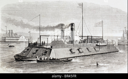 Bundesrepublik Kanonenboot verwendet, während die Marine Schlacht von Memphis, Tennessee, 6. Juni 1862. Stockfoto