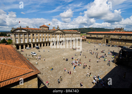 Vorplatz der Kathedrale von Santiago de Compostela, Catedral del Apostol Santiago De Compostela, Spanien, Europa Stockfoto