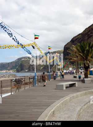 Ribeira Brava Promenade - Madeira Stockfoto