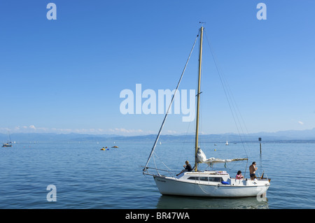 Segelboot, Hagnau, Baden-Württemberg, Deutschland, Europa Stockfoto