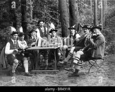 Geschichtsbild, Volksmusikanten, ca. 1922 Stockfoto