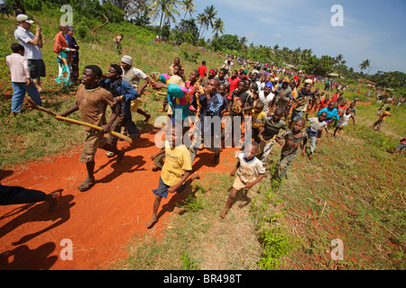 Mwaka Kogwa Feier in Makunduchi, Sansibar, Tansania Stockfoto