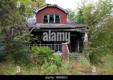 Freie und Ausgebrannten Wohnung Detroit Michigan USA Stockfoto