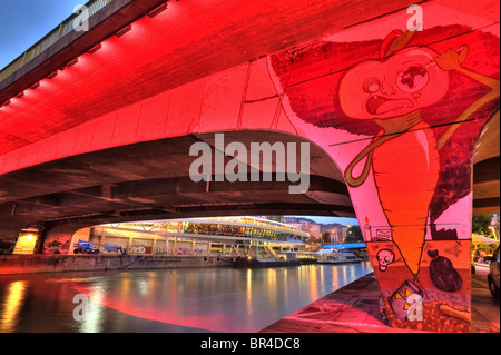 Wien, Schwedenplatz, Schiffsstation Stockfoto