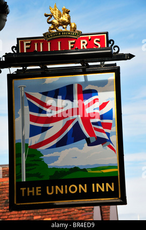 Pub Schild an "The Union Inn" Cowes, Isle Of Wight, England Stockfoto