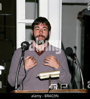 Apple Computer Mitbegründer Steve Wozniak sprechen in San Francisco, 1987 Stockfoto
