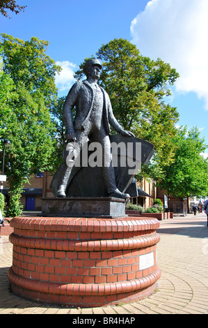 Eisenbahn-Mann-Statue, Leigh Straße, Eastleigh, Hampshire, England, Vereinigtes Königreich Stockfoto