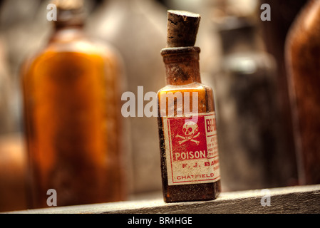 Vergiften Sie Flaschen Stillleben Stockfoto