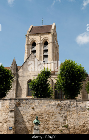 Kirche, die von Vincent Van Gogh in Auvers-Sur-Oise, Frankreich gemalt wurde Stockfoto