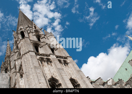 Kathedrale von Chartres, frühgotischen Turm, Frankreich Stockfoto