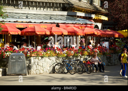 Der Whistler Village im Sommer. Whistler, BC, Kanada Stockfoto