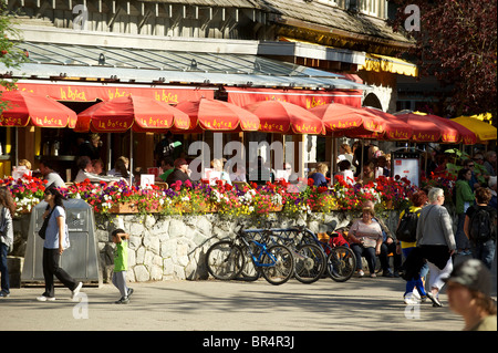 Der Whistler Village im Sommer. Whistler, BC, Kanada Stockfoto