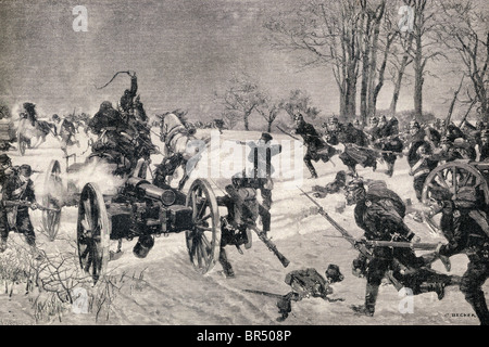 Die Schlacht von Le Mans, 10.-12. Januar 1871. Preußischen Sieg während der Franco-Preussischer Krieg. Stockfoto