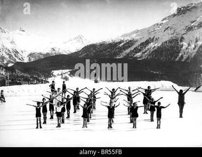 Historisches Foto, Frauen Turnen, um 1929 Stockfoto