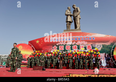 Chinesische Militär in Hotan Xinjiang, China. Stockfoto