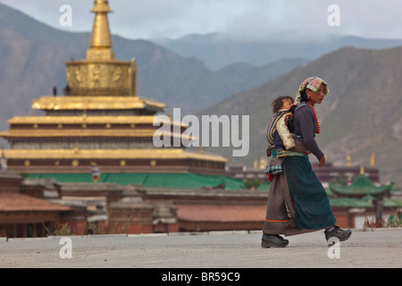 Kloster Labrang in Xiahe Gansu China. Stockfoto