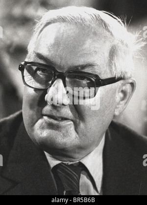 Leonard James Callaghan, Baron Callaghan von Cardiff, KG, PC (27. März 1912 – 26. März 2005), wurde Premierminister des Vereinigten Königreichs Stockfoto