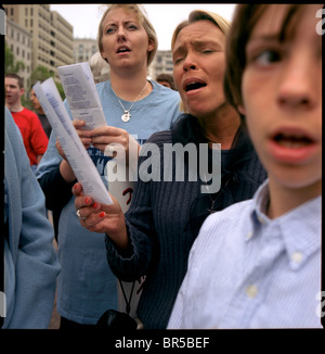 KostenzählerProtestierendern bei pro-Wahl-Rallye Stockfoto