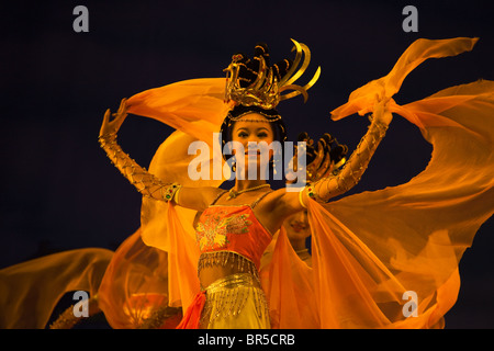 Tang Dynastie Tanz und Musik Performance, Xi ' an, Provinz Shaanxi, China Stockfoto