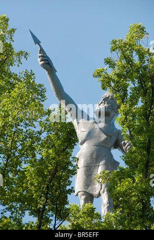 "Vulcan", designed by Giuseppe Moretti 1904, der weltweit größten gusseisernen Statue in Birmingham, Alabama, USA Stockfoto