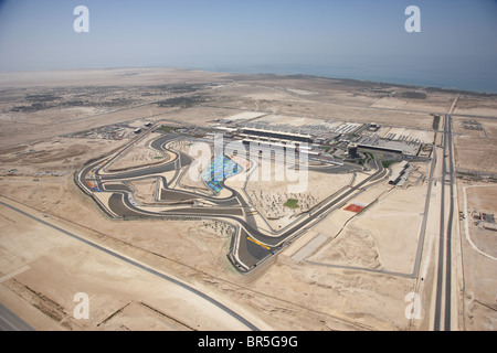 Luftbild des Bahrain International Circuit in der Formel 1-Grand-Prix 2010 Stockfoto