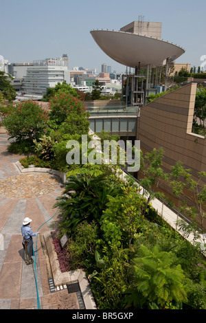 Namba Parks shopping-Komplex, im Namba Viertel von Osaka, Japan Stockfoto