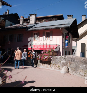 Akkordeon Festival, traditionelle französische Alpine Village von Beaufort, Frankreich, 11. September 2010 Stockfoto