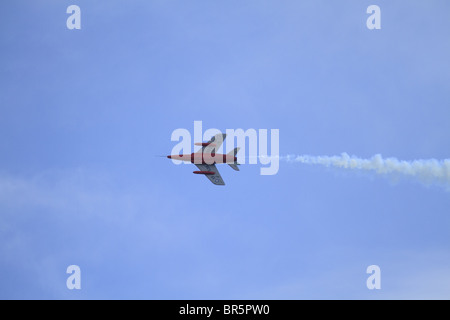 Ein Folland Gnat-Anzeige an der Eastbourne Air Show, East Sussex, England Stockfoto