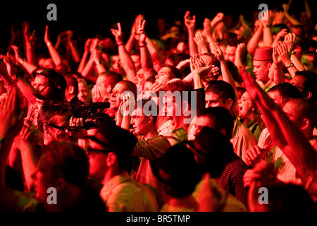 Das Publikum im Hackney Empire in London. Stockfoto