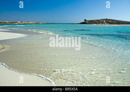 Winter am Strand von Nisi, Ayia Napa, Mittelmeer, Zypern Stockfoto