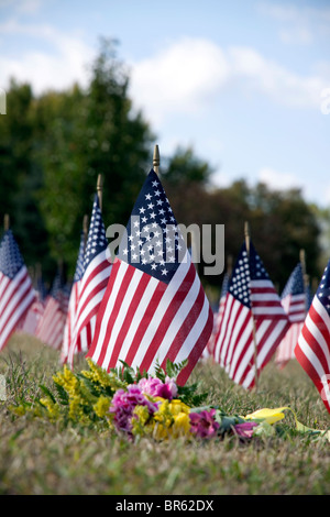 9-11 Flagge Gedenken Michigan USA Stockfoto