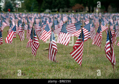 9-11 Flagge Gedenken Michigan USA Stockfoto