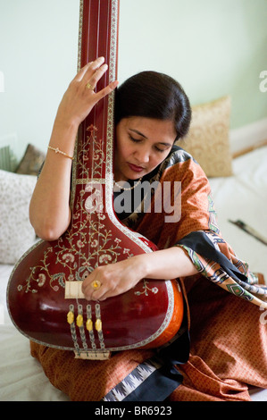 Tambura-Hindustani (nördlich Inder) klassische Musik Stockfoto