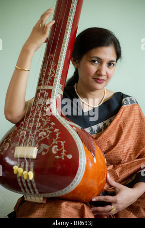 Tambura-Hindustani (nördlich Inder) klassische Musik Stockfoto