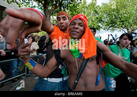 Notting Hill West Indian Karneval in den Straßen von West-London. Stockfoto