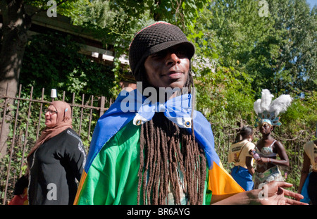 Notting Hill West Indian Karneval in den Straßen von West-London. Stockfoto