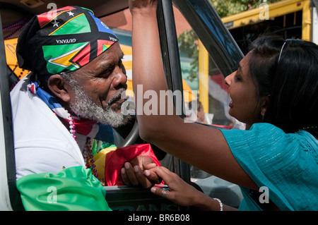 Notting Hill West Indian Karneval in den Straßen von West-London. Stockfoto